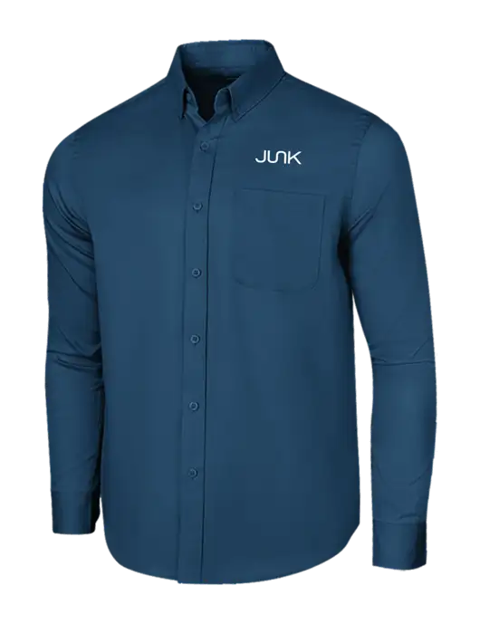 Long Sleeve Light Navy Superpro React Twill Shirt w/Junk Logo