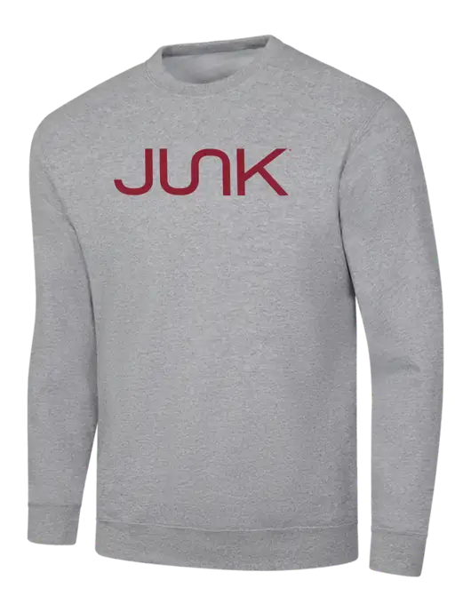 Light Grey Heather 7.8 oz Ring Spun Crew Sweatshirt w/Junk Logo
