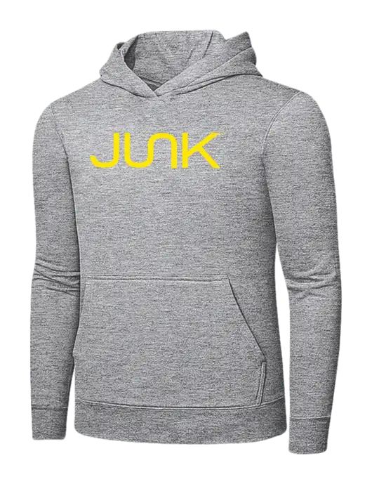 Light Grey Heather 7.8 oz Ring Spun Hooded Sweatshirt w/Junk Logo