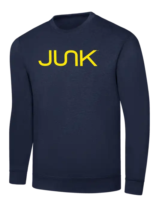 Navy 7.8 oz Ring Spun Crew Sweatshirt w/Junk Logo