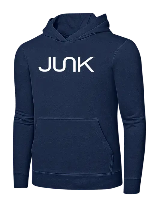 Navy 7.8 oz Ring Spun Hooded Sweatshirt w/Junk Logo