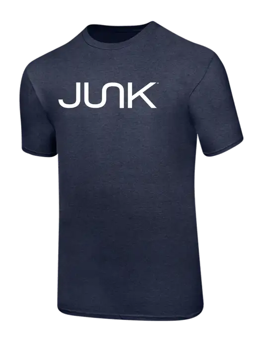 Ring Spun Heather Navy 4.5 oz T-Shirt w/Junk Logo