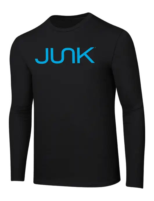 Ring Spun Jet Black 4.5 oz Long Sleeve T-Shirt w/Junk Logo