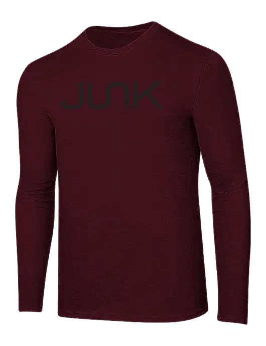 Ring Spun Maroon 4.5 oz Long Sleeve T-Shirt w/Junk Logo