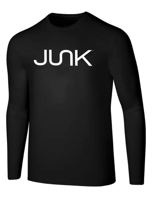 Seriously Soft Black Long Sleeve T-Shirt w/Junk Logo