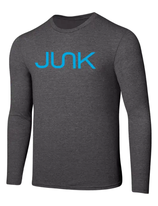 Seriously Soft Heathered Charcoal Long Sleeve T-Shirt w/Junk Logo