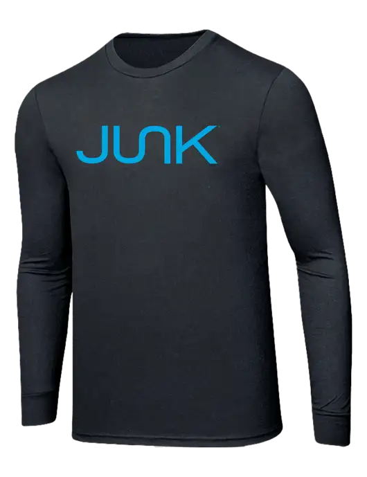 Simply Soft Long Sleeve Black Frost 4.5 oz, Poly/Combed Ring Spun Cotton T-Shirt w/Junk Logo