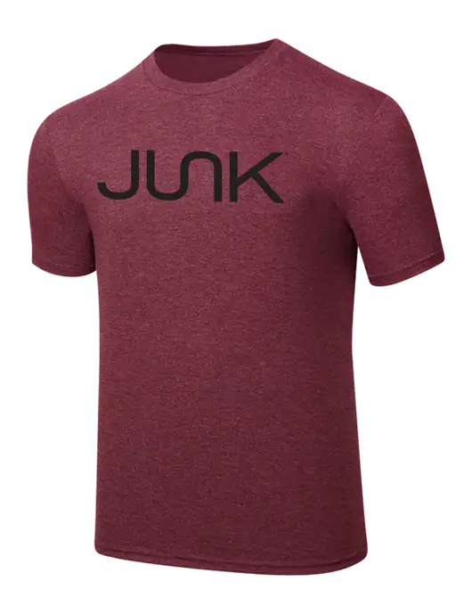 Simply Soft Maroon Frost 4.5oz  Poly/Combed Ring Spun Cotton T-Shirt w/Junk Logo
