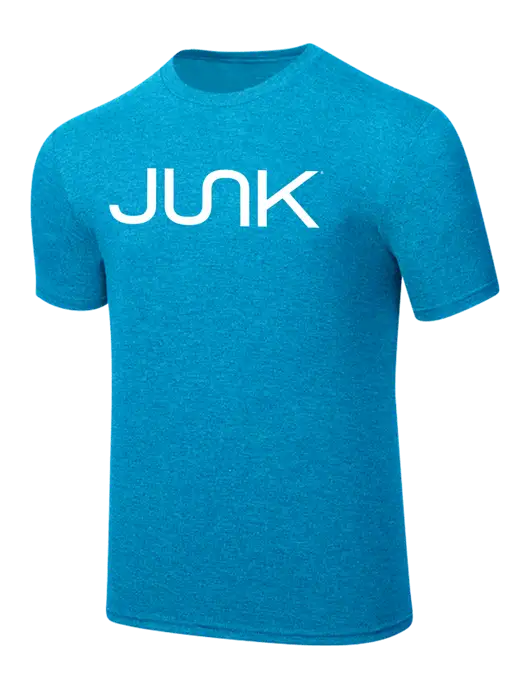 Simply Soft Sapphire Blue Frost 4.5oz  Poly/Combed Ring Spun Cotton T-Shirt w/Junk Logo