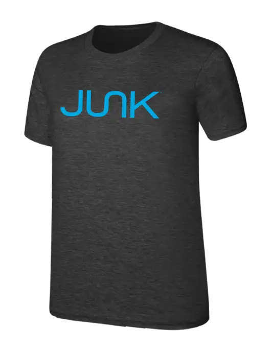 Womens Ring Spun Dark Heather Grey 4.5 oz T-Shirt w/Junk Logo