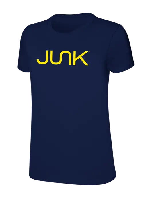 Womens Ring Spun Navy 4.5 oz T-Shirt w/Junk Logo