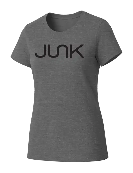 Womens Seriously Soft Grey Frost T-Shirt w/Junk Logo