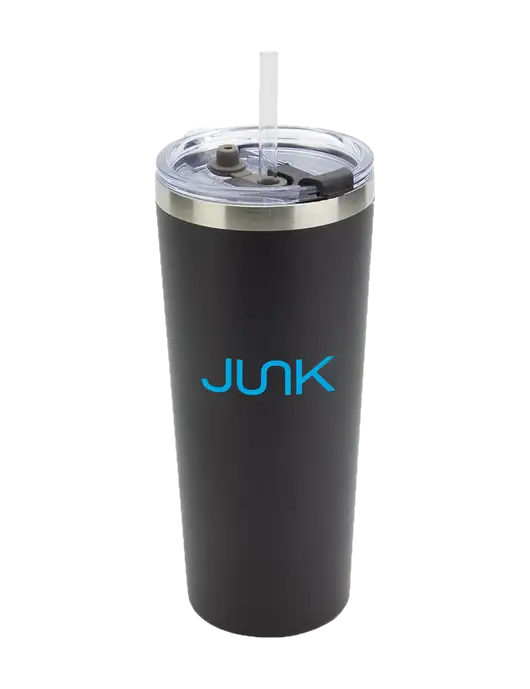 Brighton Black 20 oz Insulated Tumbler & Straw w/Junk Logo