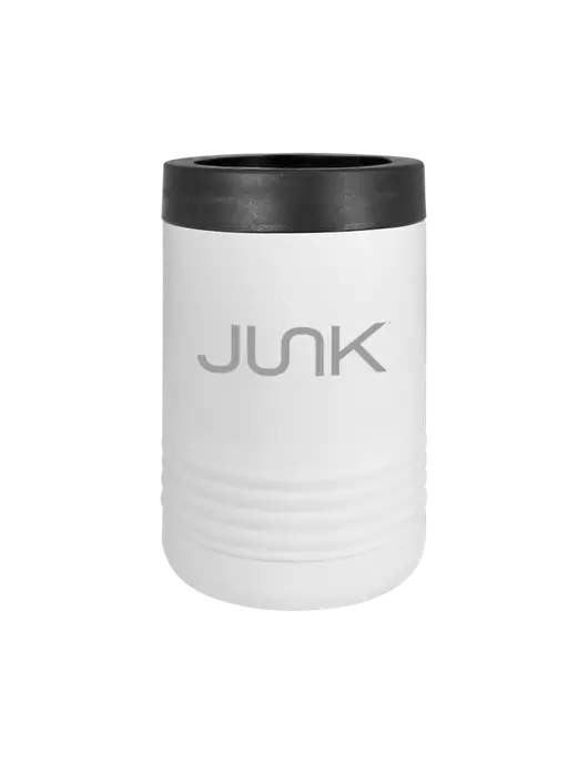 Polar Camel 12 oz Powder Coated White Vacuum Insulated Beverage Holder w/Junk Logo