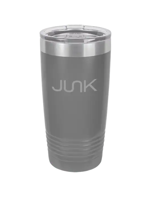 Polar Camel 20 oz Powder Coated Grey Vacuum Insulated Tumbler  w/Junk Logo