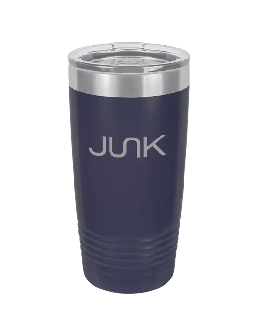 Polar Camel 20 oz Powder Coated Navy Vacuum Insulated Tumbler w/Junk Logo