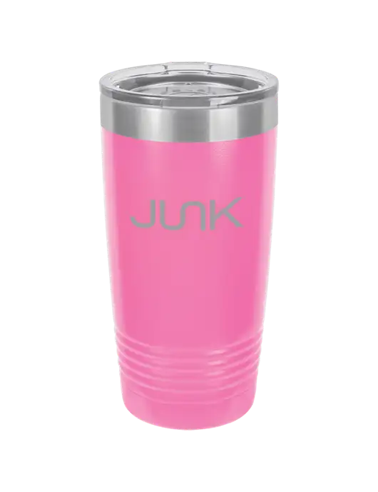 Polar Camel 20 oz Powder Coated Pink Vacuum Insulated Tumbler w/Junk Logo