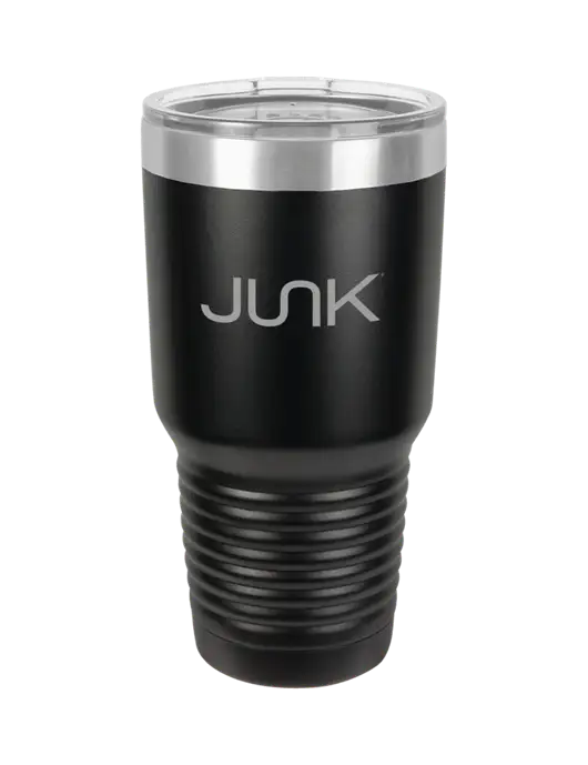 Polar Camel 30 oz Powder Coated Black Vacuum Insulated Tumbler w/Junk Logo