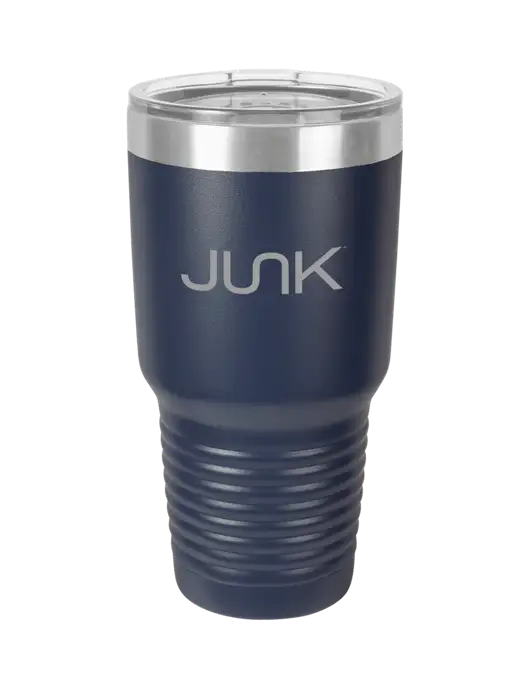 Polar Camel 30 oz Powder Coated Navy Vacuum Insulated Tumbler w/Junk Logo