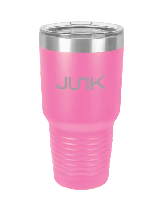 Polar Camel 30 oz Powder Coated Pink Vacuum Insulated Tumbler w/Junk Logo