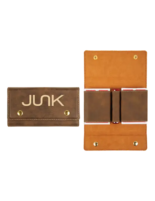 Rustic Leatherette Card & Dice Set w/Junk Logo