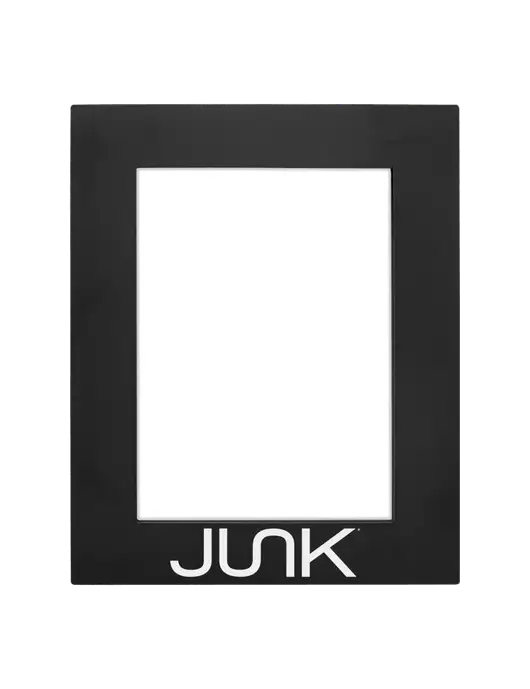 Black Aluminum Photo Frame, 5 x 7 w/Junk Logo