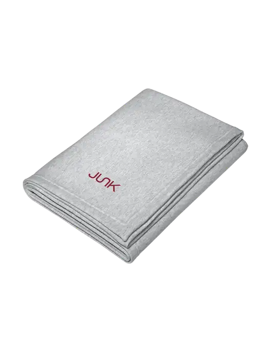Core Light Grey Heather Fleece Sweatshirt Blanket w/Junk Logo