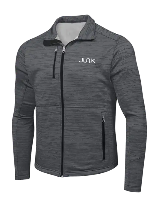 Dark Grey Digi Stripe Fleece Jacket w/Junk Logo