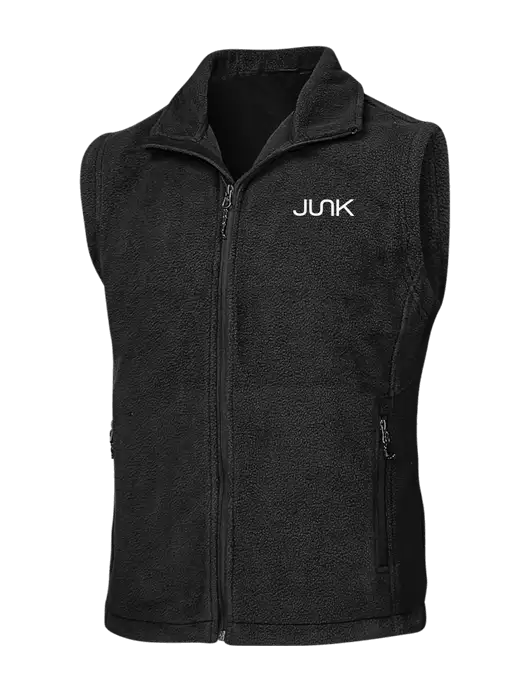 Black Fleece Vest w/Junk Logo