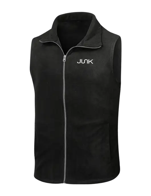 Black Microfleece Vest w/Junk Logo