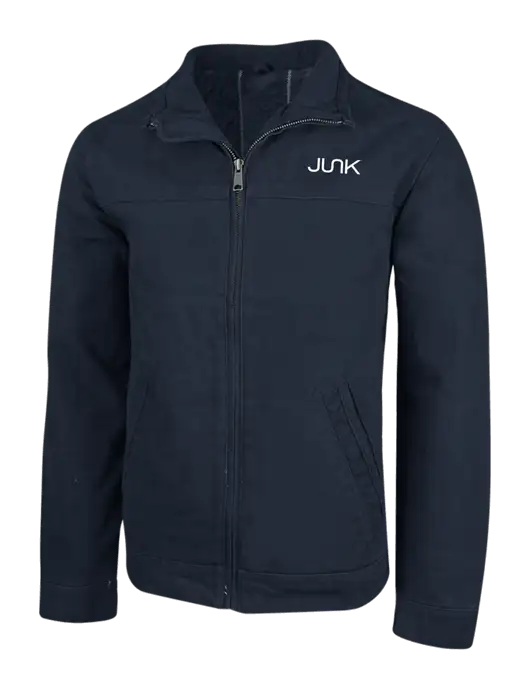 Cornerstone Navy Washed Duck Cloth Flannel Lined Work Jacket w/Junk Logo