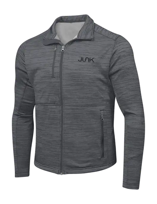 Medium Grey Digi Stripe Fleece Jacket w/Junk Logo