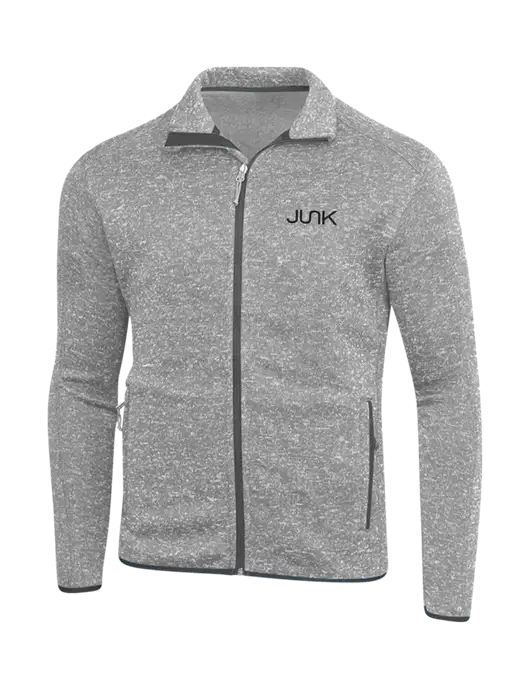 Grey Heather Sweater Fleece Jacket w/Junk Logo