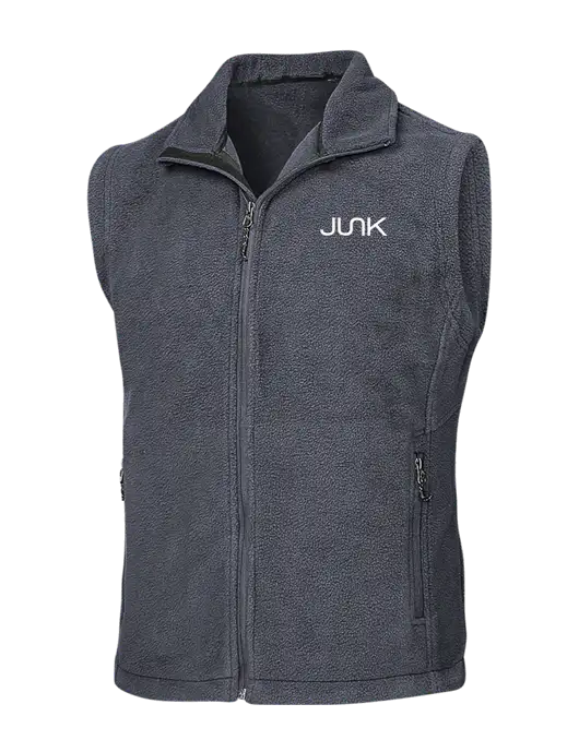 Dark Grey Fleece Vest w/Junk Logo