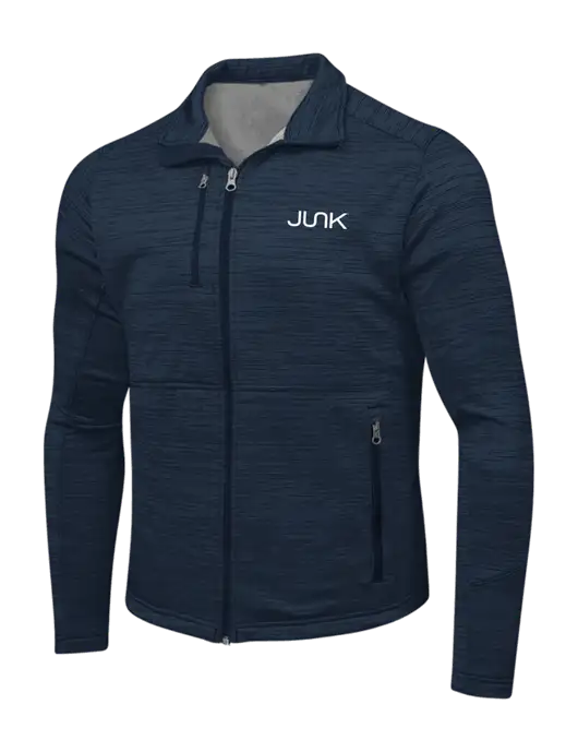 Navy Digi Stripe Fleece Jacket w/Junk Logo