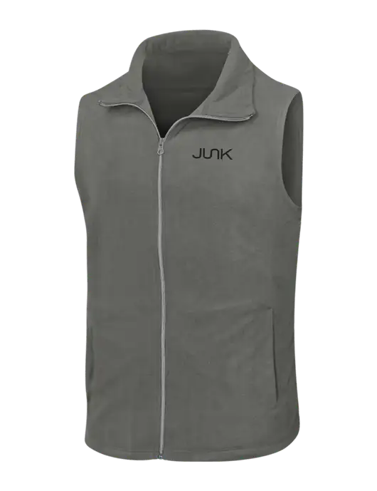 Medium Grey Microfleece Vest w/Junk Logo