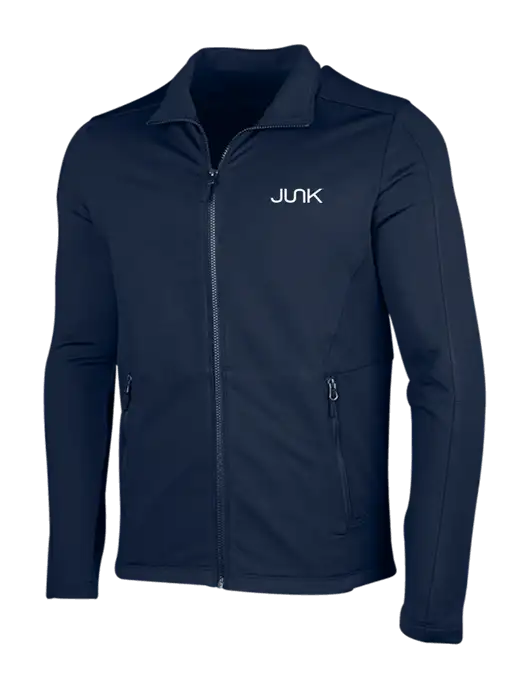 Navy Grid Fleece Jacket w/Junk Logo