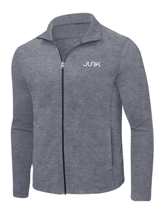 Light Navy Heather Microfleece Full-Zip Jacket w/Junk Logo