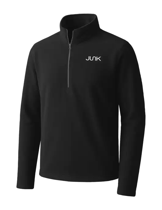 Black Microfleece 1/2 Zip Pullover w/Junk Logo