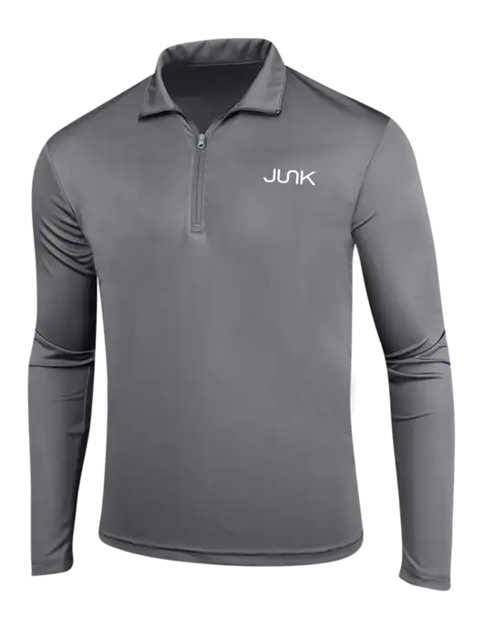 Medium Grey PosiCharge Competitor 1/4 Zip Pullover w/Junk Logo