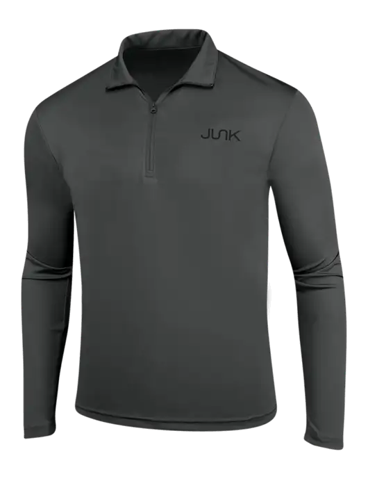Dark Grey PosiCharge Competitor 1/4 Zip Pullover w/Junk Logo