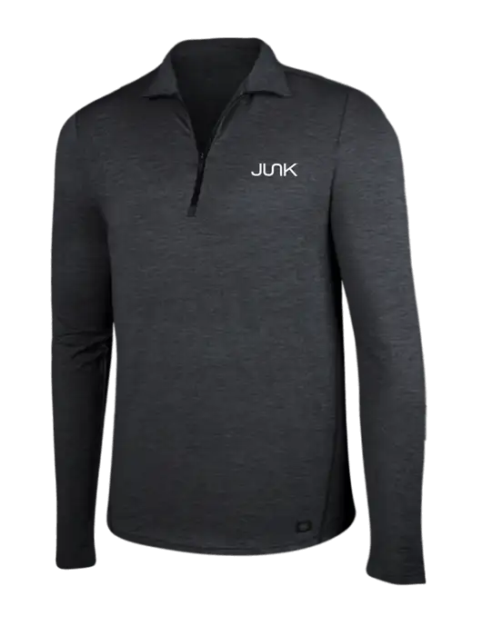 OGIO Blacktop Heather Endurance Force 1/4 Zip w/Junk Logo