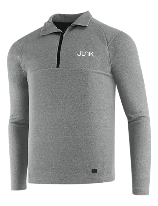 OGIO Petrol Grey Heather Transition 1/4 Zip Pullover w/Junk Logo