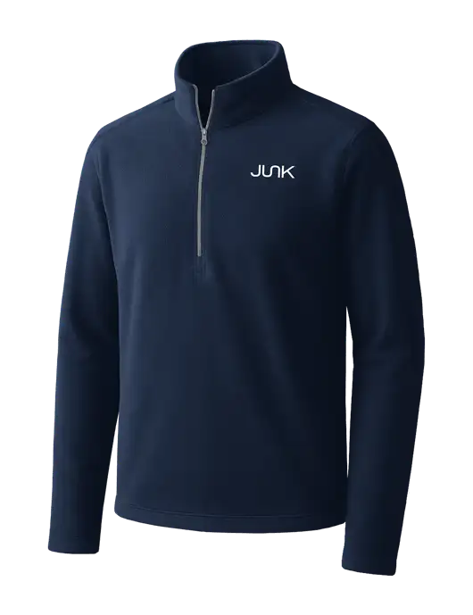Navy Microfleece 1/2 Zip Pullover w/Junk Logo