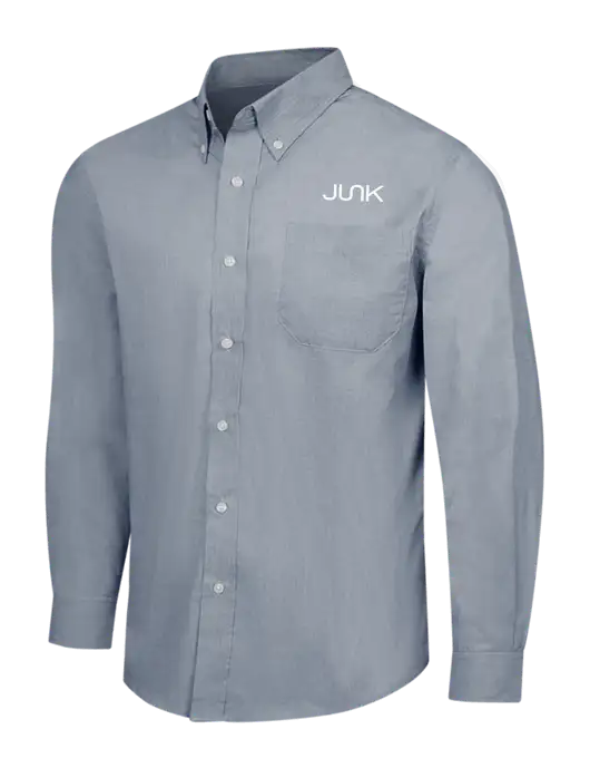 Navy Frost Crosshatch Easy Care Shirt w/Junk Logo