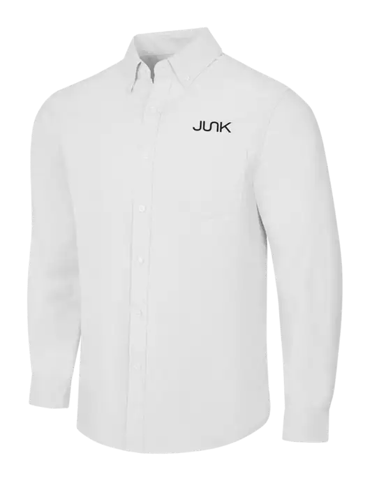 White SuperPro Oxford Shirt w/Junk Logo