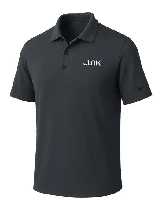 NIKE Dark Grey Dri-Fit Micro Pique Polo w/Junk Logo