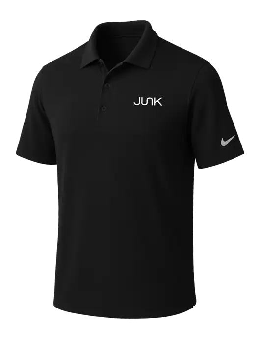 NIKE Black Dri-Fit Micro Pique Polo w/Junk Logo