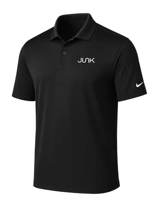 NIKE Black Victory Solid Polo w/Junk Logo