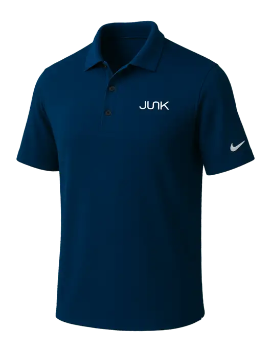 NIKE Navy Dri-Fit Micro Pique Polo w/Junk Logo